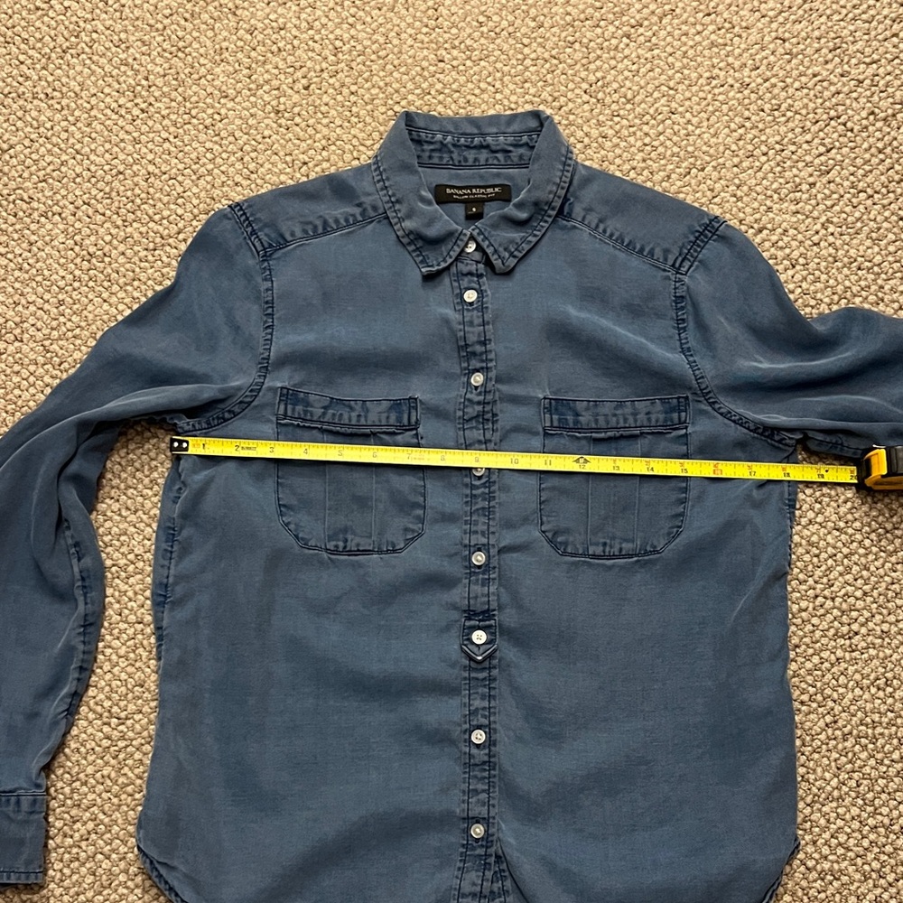 Banana Republic Blue Button-Down Shirt - Picture 10 of 16